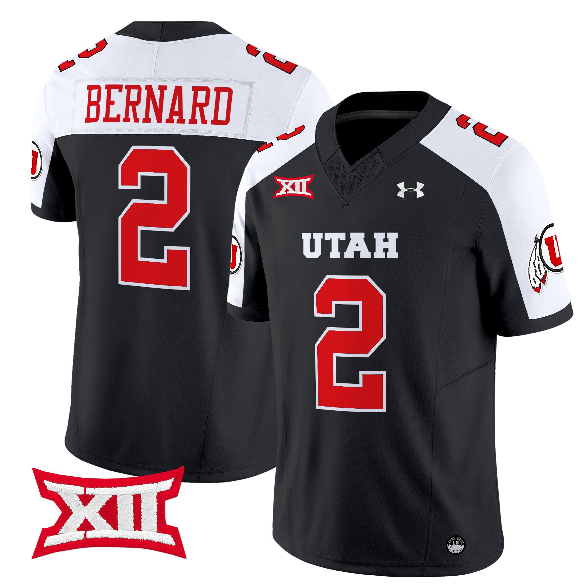 Men Utah Utes #2 Bernard Black 2024 Vapor Limited NCAA Jersey style 1